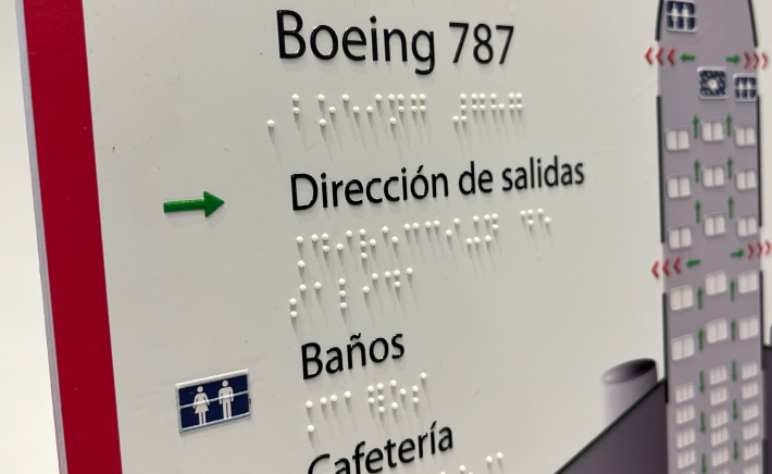 Mapa háptico salida de emergencia