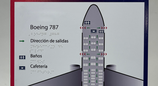 Mapa háptico salida de emergencia