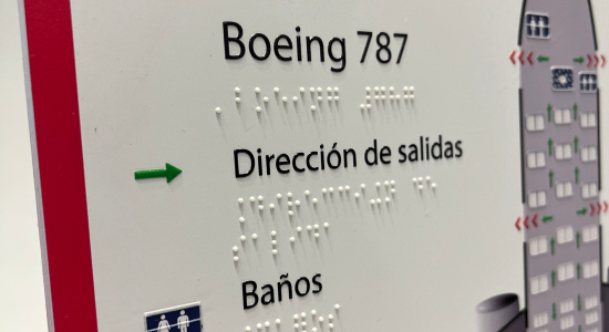 Mapa háptico salida de emergencia