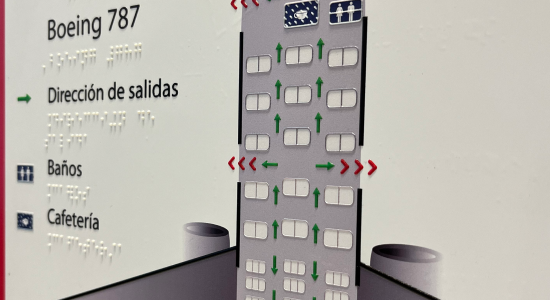 Mapa háptico salida de emergencia